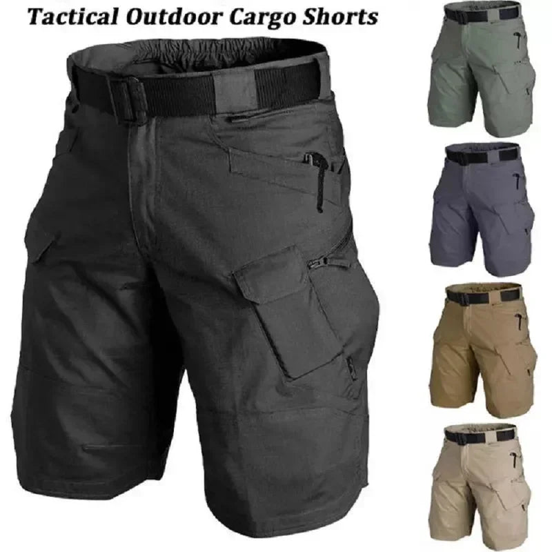 Men's Tactical Cargo Shorts. Zippered Pockets, Quick Dry, Wear Resistant, Large Pockets.