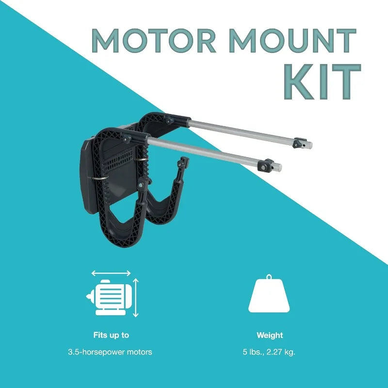 5 Person Inflatable Boat . 2 Aluminum Oars, Air Pump, Motor Mount Kit.