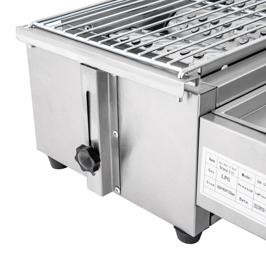 Stainless Steel ,Smokeless Barbecue Grill. 4 Burners LPG Gas.