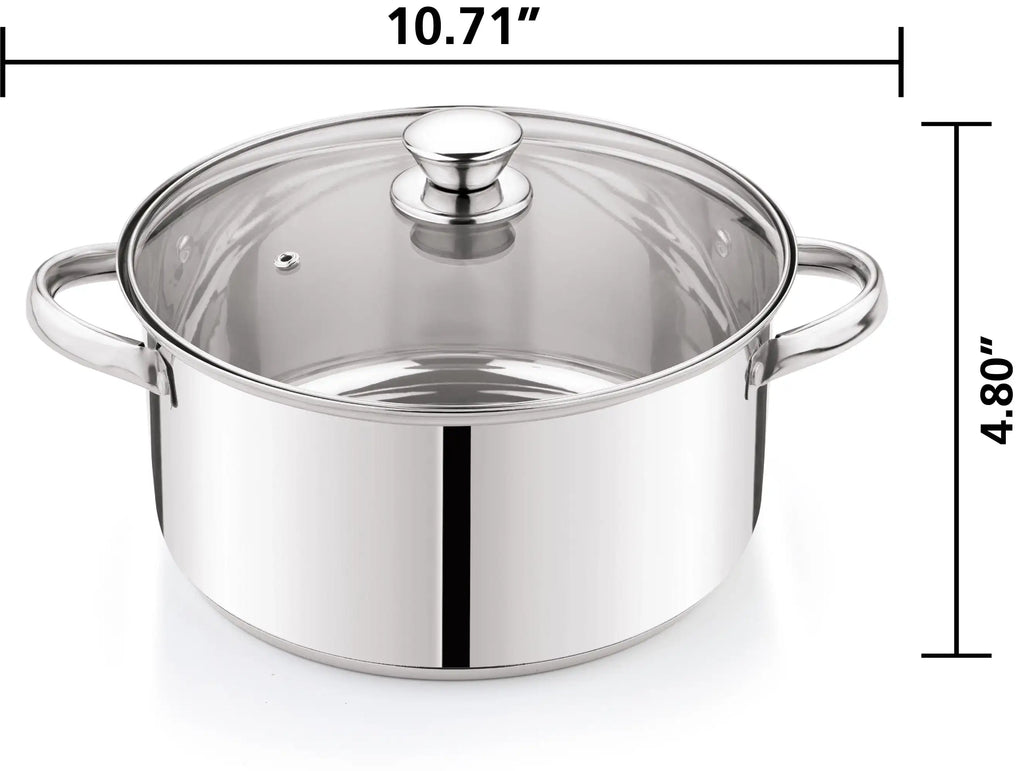 10-Piece Nonstick Stainless Steel Cookware Set. Durability And Style For Everyday Homemaking.
