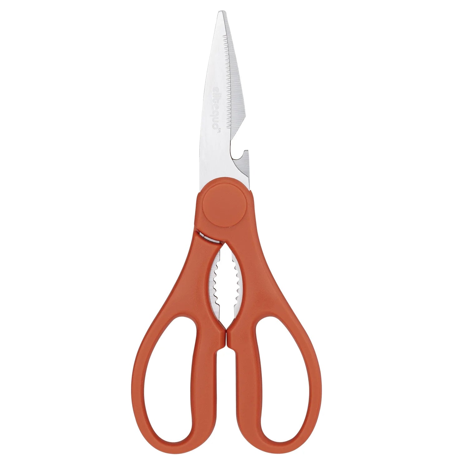 ELITEQUO All Purpose Kitchen Scissors, Heavy Duty Stainless Steel . Soft Grip Comfort Handle.