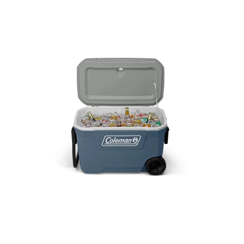 Coleman 316 Series. 62QT Ice Chest, Wheels, Leak-Resistant.