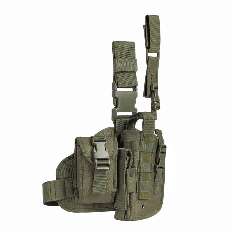 Tactical Leg Gun Holster. Multi-Function Camouflage Bag. Phone Pocket.