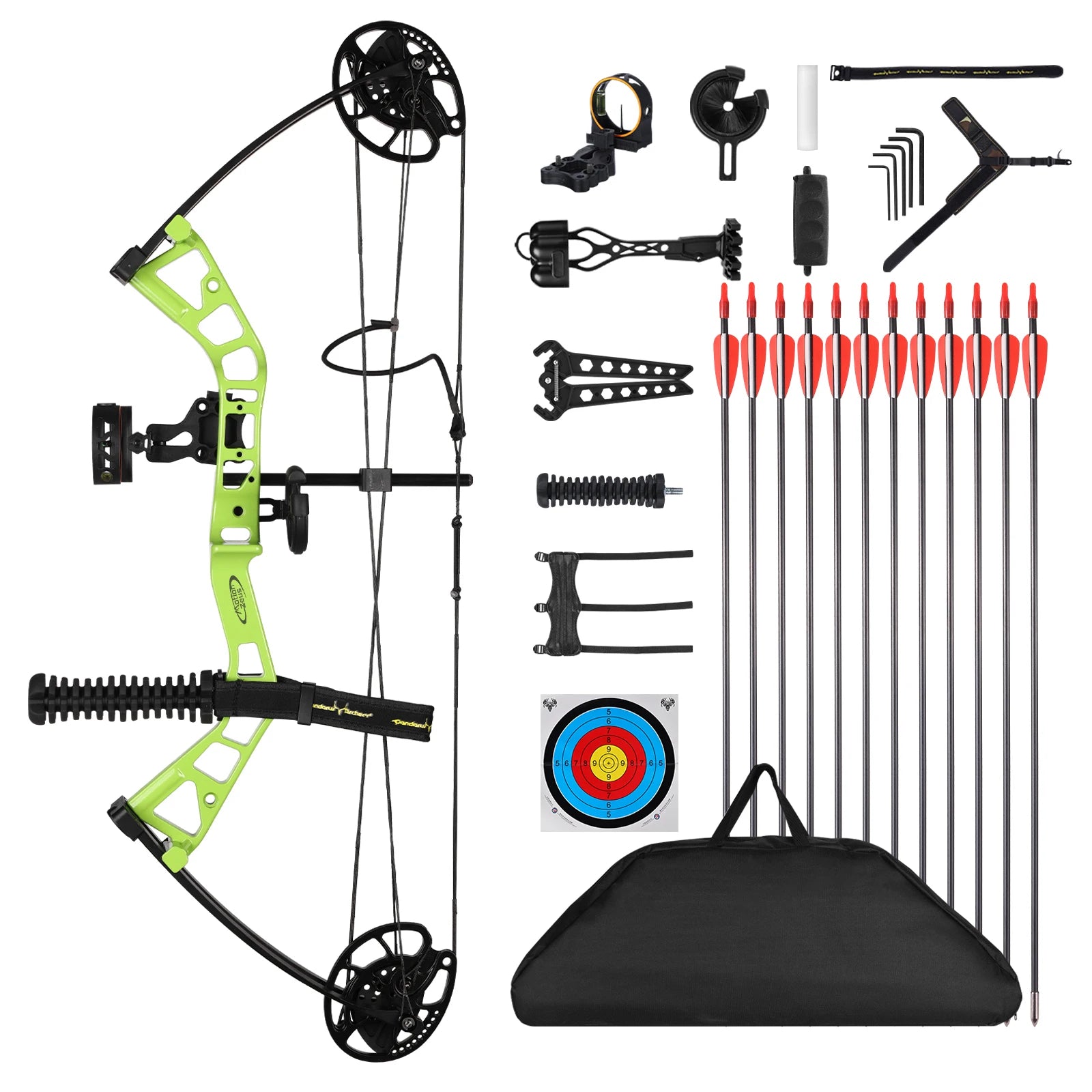 Junior Compound Bow Set-10-40Lbs 16"-28" Adjustable.