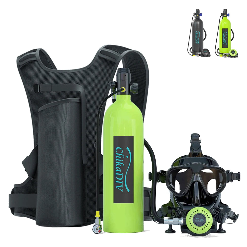 Scuba Tank - Full Face Diving Mask - 1.9L Mini System.
