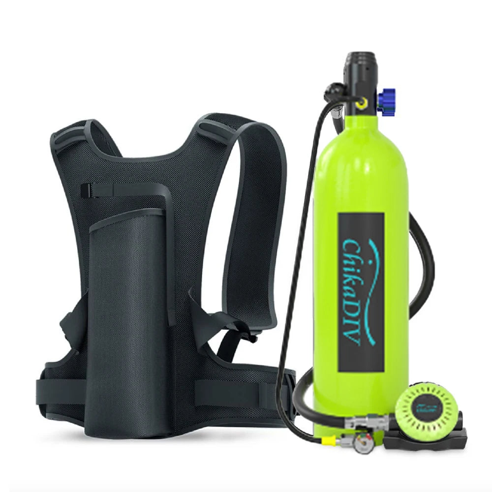 Portable Mini Scuba Tank System,1.9L with 3000 PSI, Up to 35 Minutes Dive Time, Lightweight Backup Air.