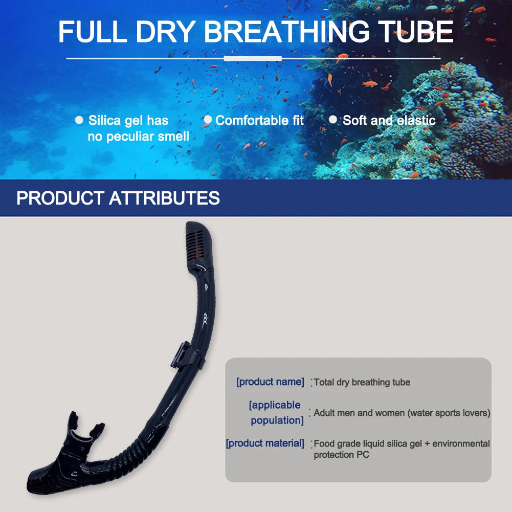 Silicone Snorkel, Swimming, Diving, Professional.