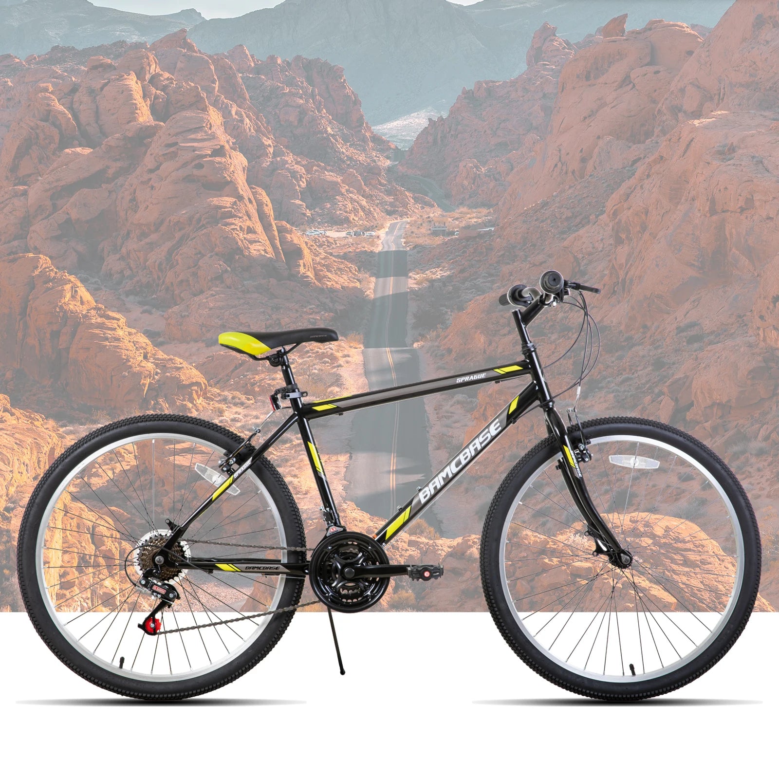 Hiland 24 - 26 inch Mountain Bike. 21 Speeds - High-Carbon Steel Frame.