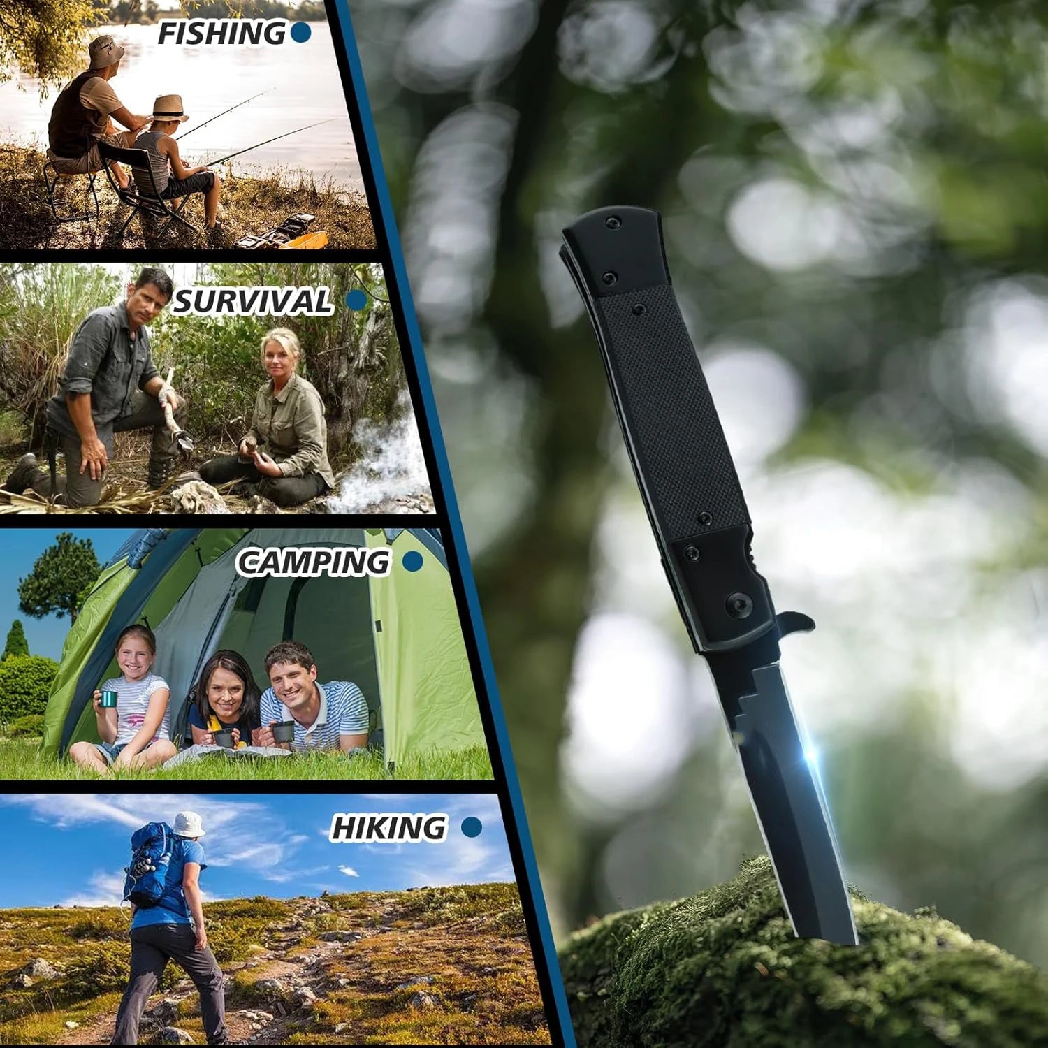 Tactical Folding Knife. Multifunctional, Small Tool.