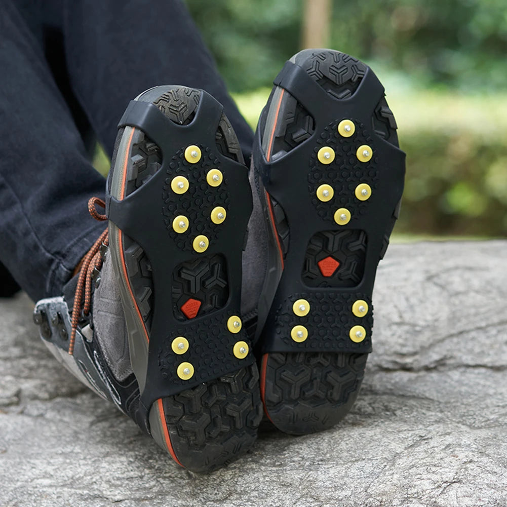 10-Studs S-XL Climbing Crampons. Anti-Slip Snow Claw.