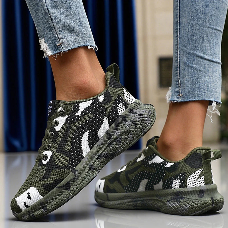 Men's Shoes Camouflage - Breathable - Anti Slip - Green Summer 2025 Designer Shoes.