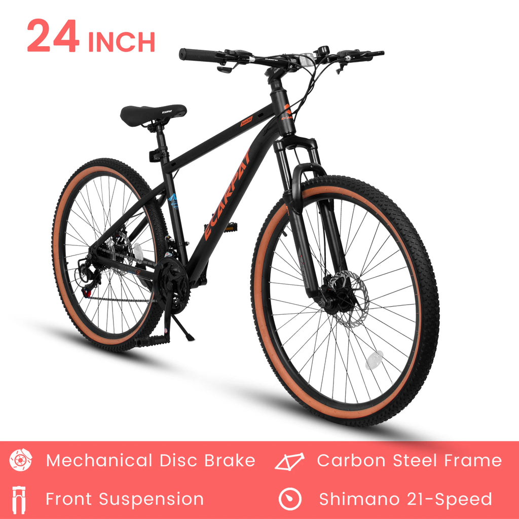 Ecarpat Mountain Bike - 24 Inch Wheel - 21-Speed - Dual Brakes.