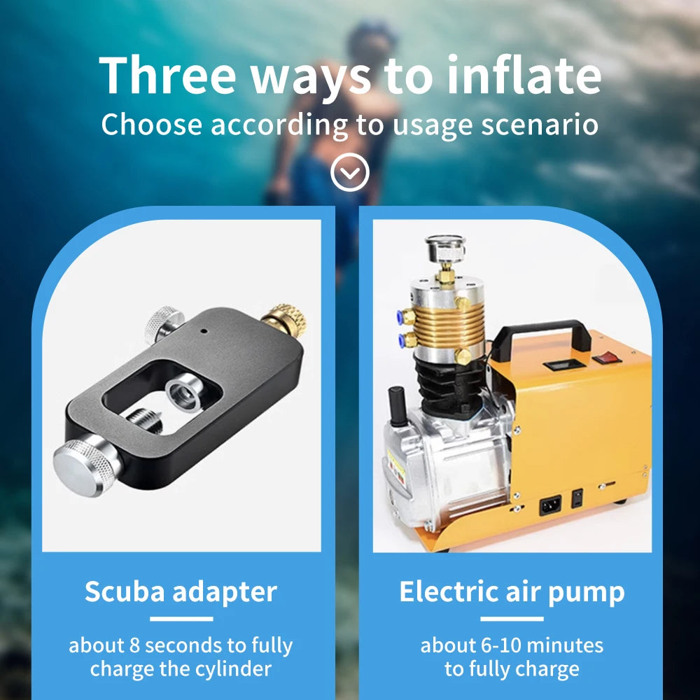 Scuba Tank - Full Face Diving Mask - 1.9L Mini System.