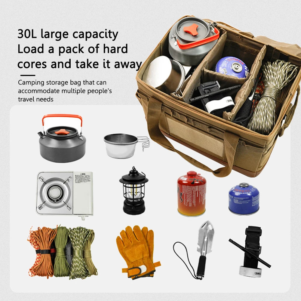 30L Cooking Utensil Organizer. Car Trunk Storage Case.