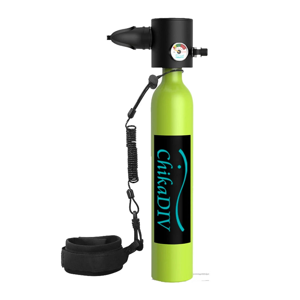 Scuba Diving Tank - 0.5L- 3000 PSI - Emergency Air Supply, Up To 10 Minutes Dive Time Backup.