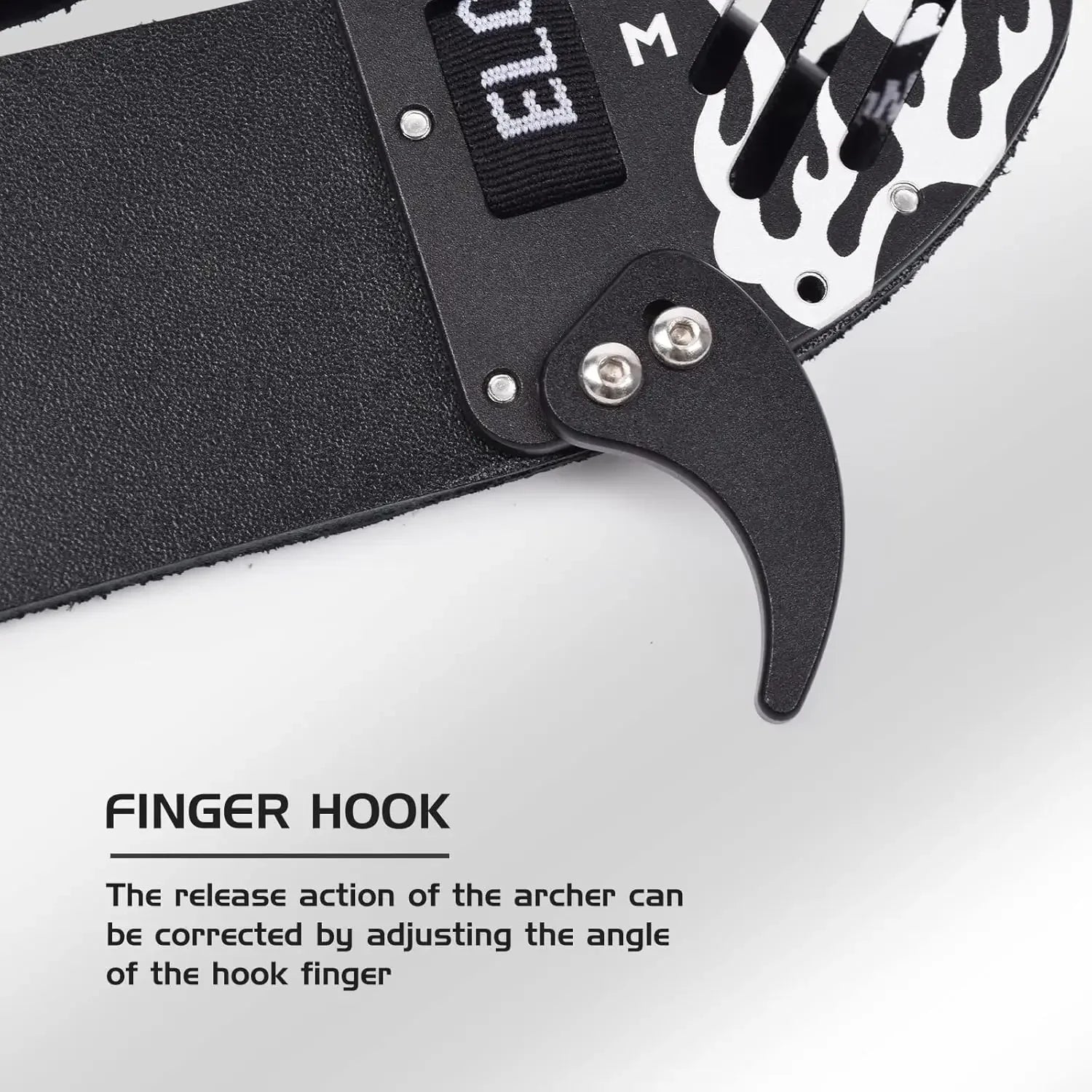 Recurve Bow Finger Tab. Genuine Leather + Aluminum Protective Gear for Right Hand.