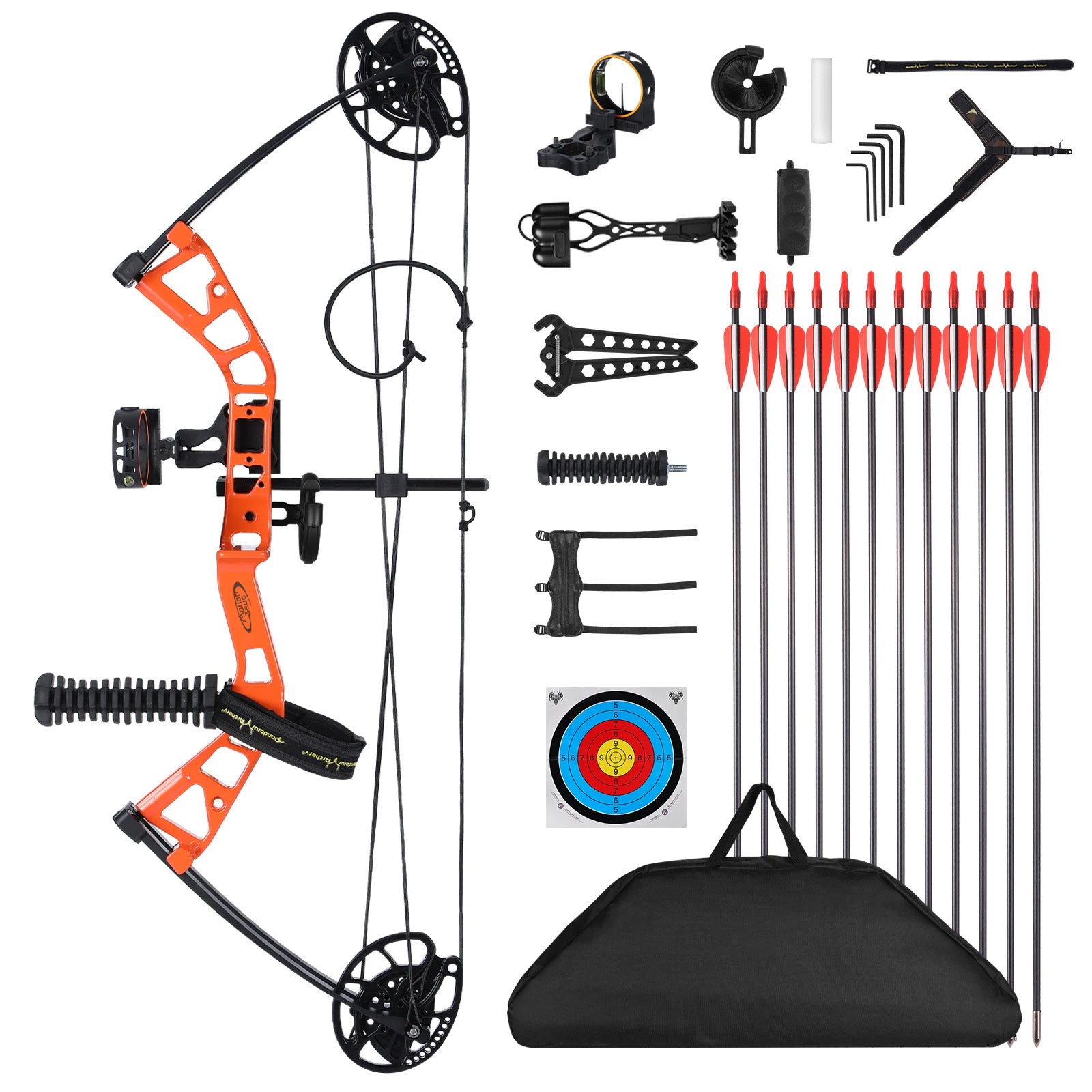 Junior Compound Bow Set-10-40Lbs 16"-28" Adjustable.
