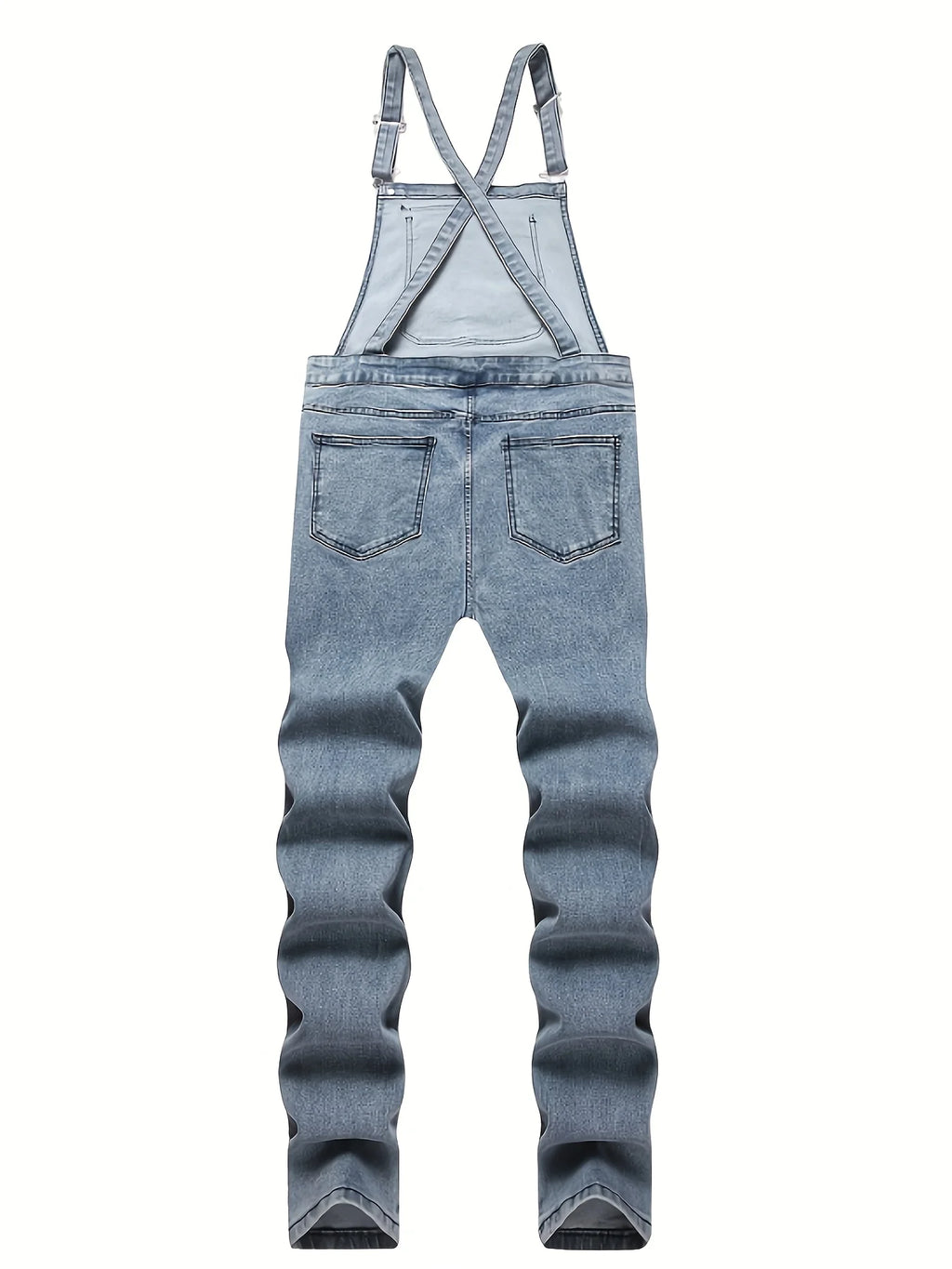 Men's Solid Color Pocket Overalls.