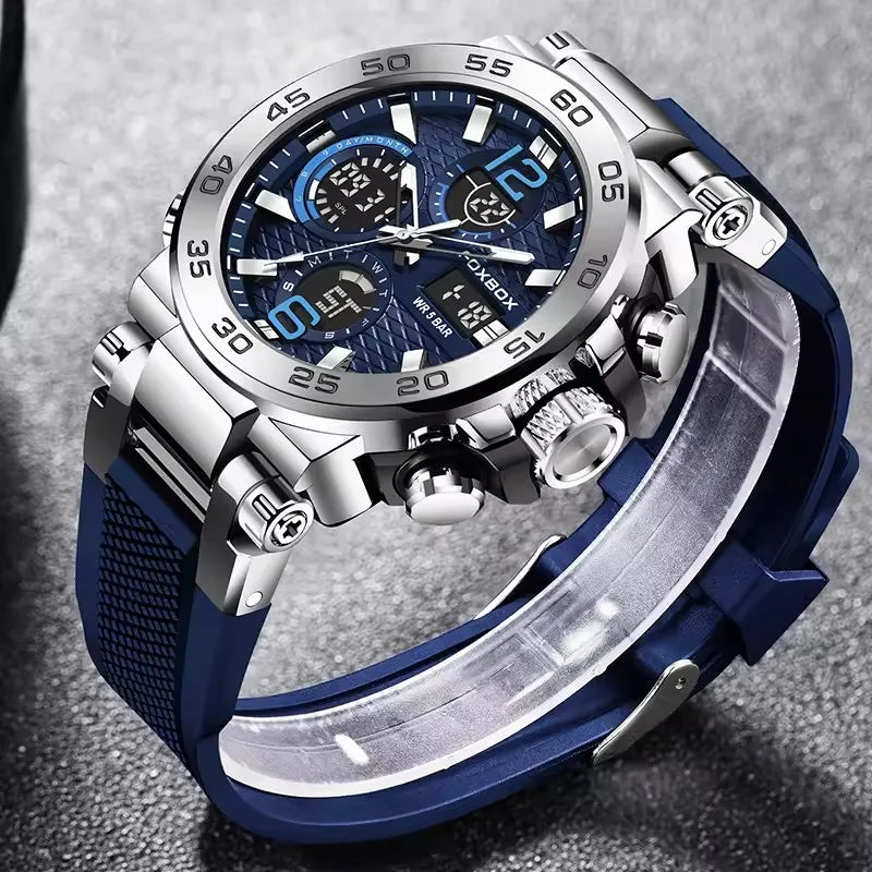 LIGE Luxury LED Display Wristwatches, Luminous Sport Watch, Waterproof, Calendar, Quartz Watch.