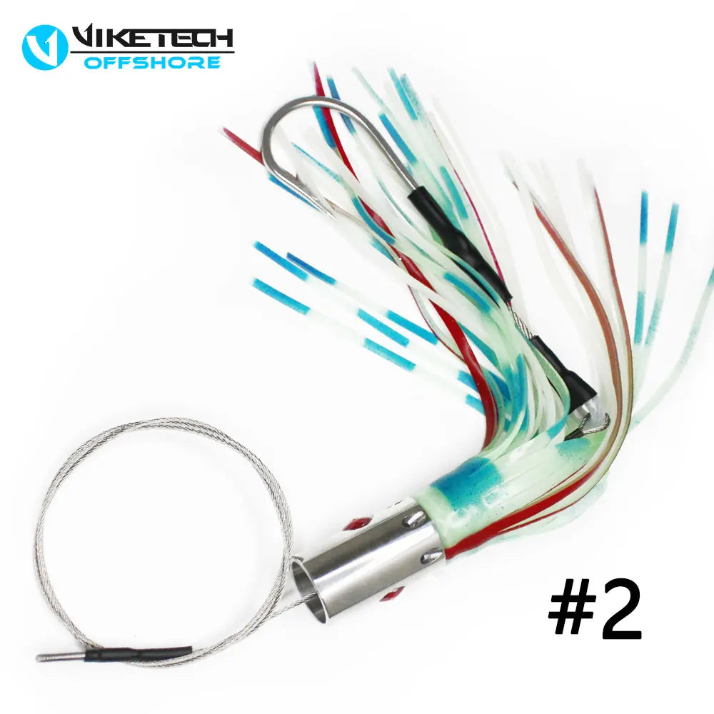 Viketech Offshore Stainless Steel Trolling Lures. 9.4" Lure, 9/0 Single Hookset .