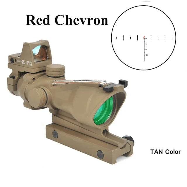 Adjustable 4x32 Red Dot. 1x , 4x Scope. Red Dot Tactical Scope, 20mm Rail Scope For Hunting.