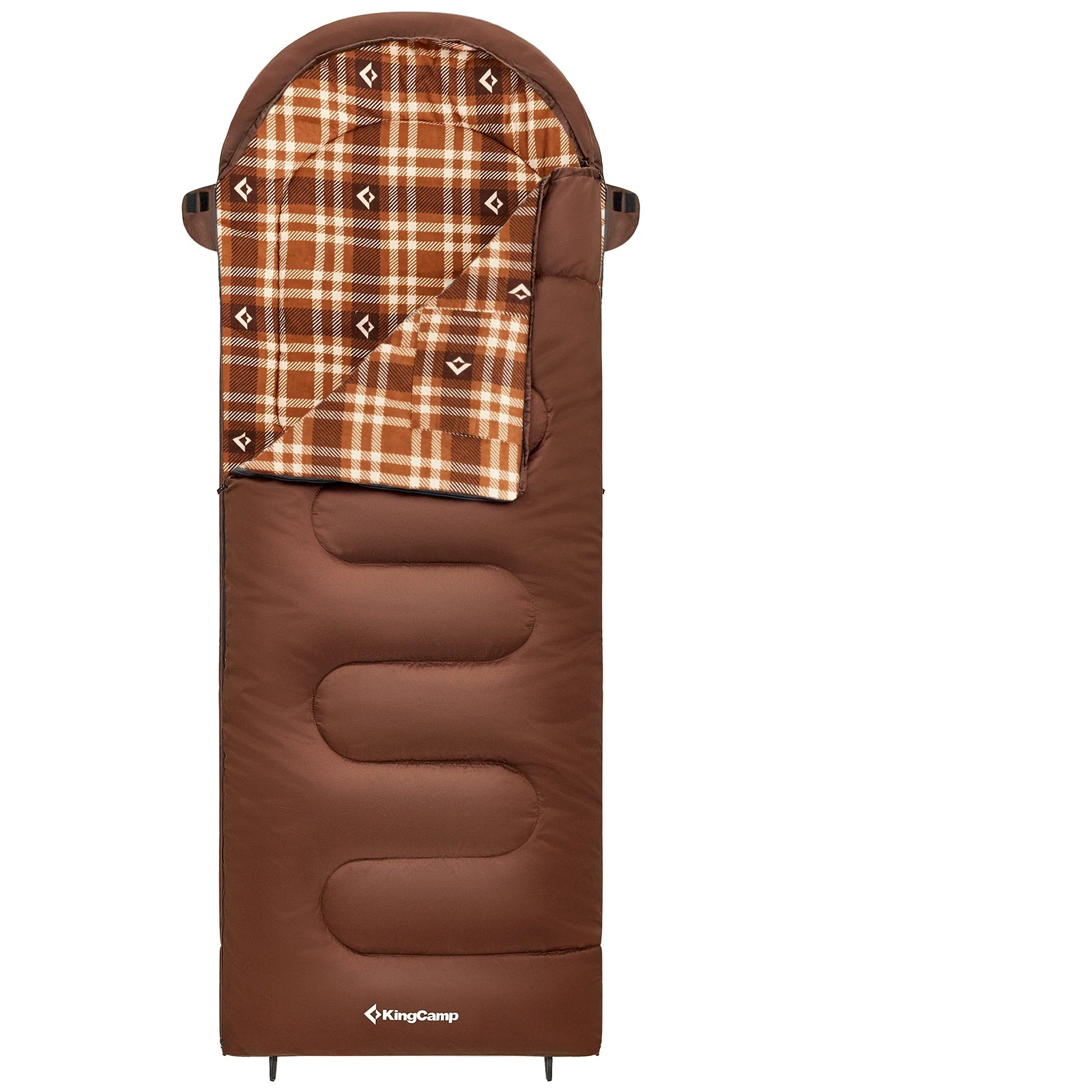 KingCamp Envelope Hooded Sleeping Bag, Cold Weather, Ultralight. Compression Sack .