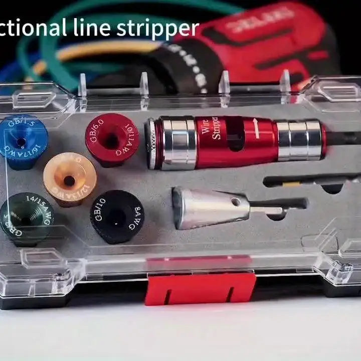8 In 1 Bit Stripper And Twist Tool Set - Industrial-Grade Electrician Quick Stripping Kit.