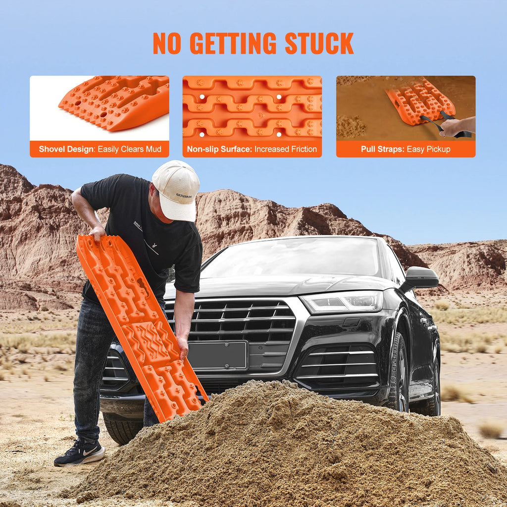 10 TON Traction Boards, Recovery Boards For Off-road Vehicle, Pair Tire Traction Mats.