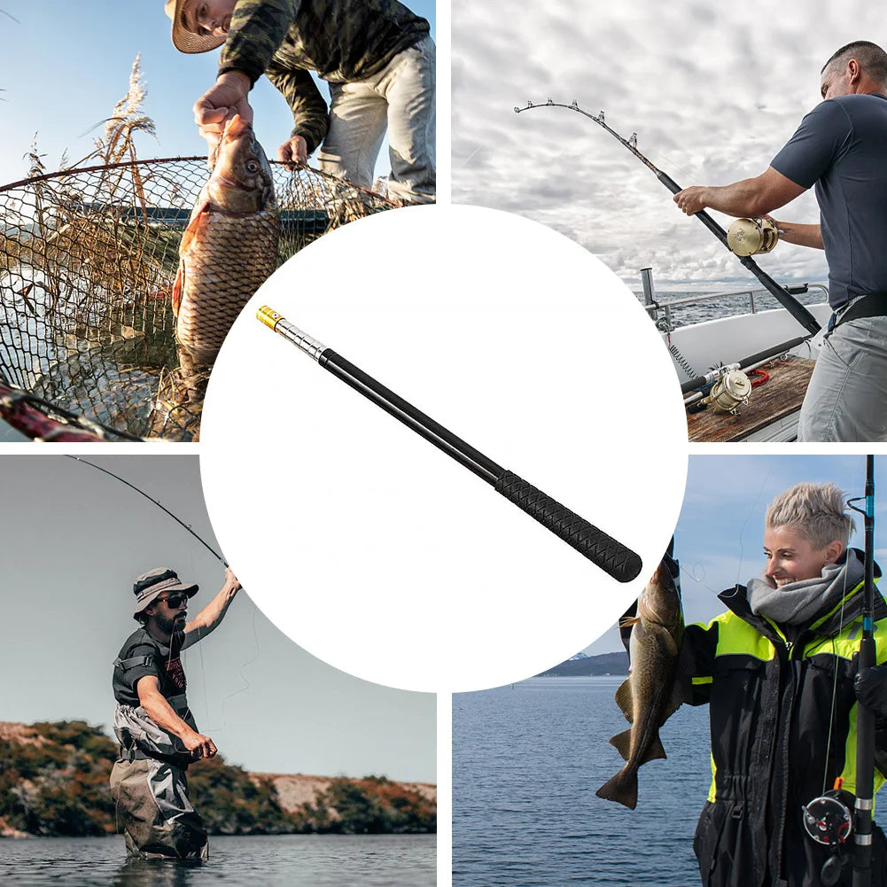 1.5M Telescopic Landing Net Handle. Stainless Steel. For Freshwater And Saltwater.