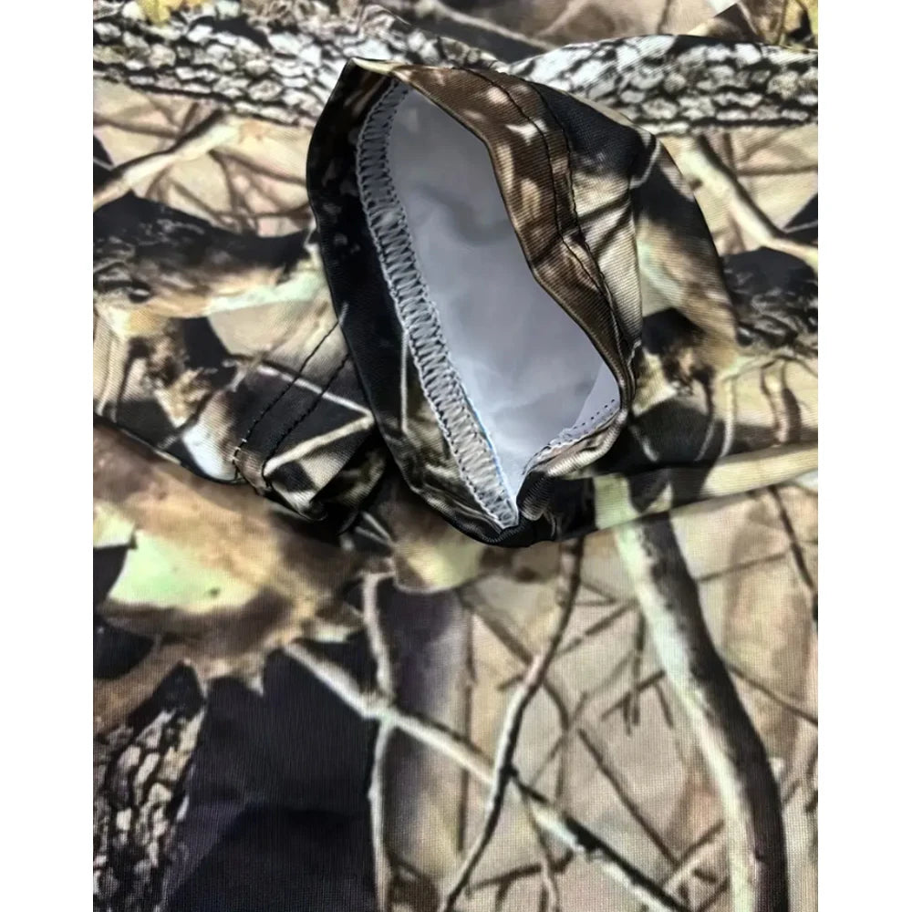 Fishing Hoodie. Long Sleeve - Sun Protection. Camouflaged.