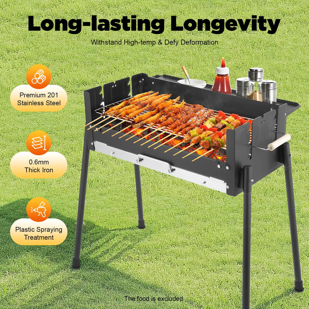 Stainless Steel foldable, Portable BBQ For Outdoor Cooking .