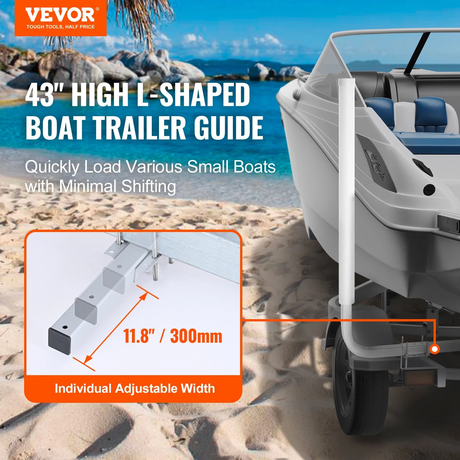 SucceBuy Boat Trailer Guide. 2PCS, Rustproof Galvanized Steel. PVC Pipes .