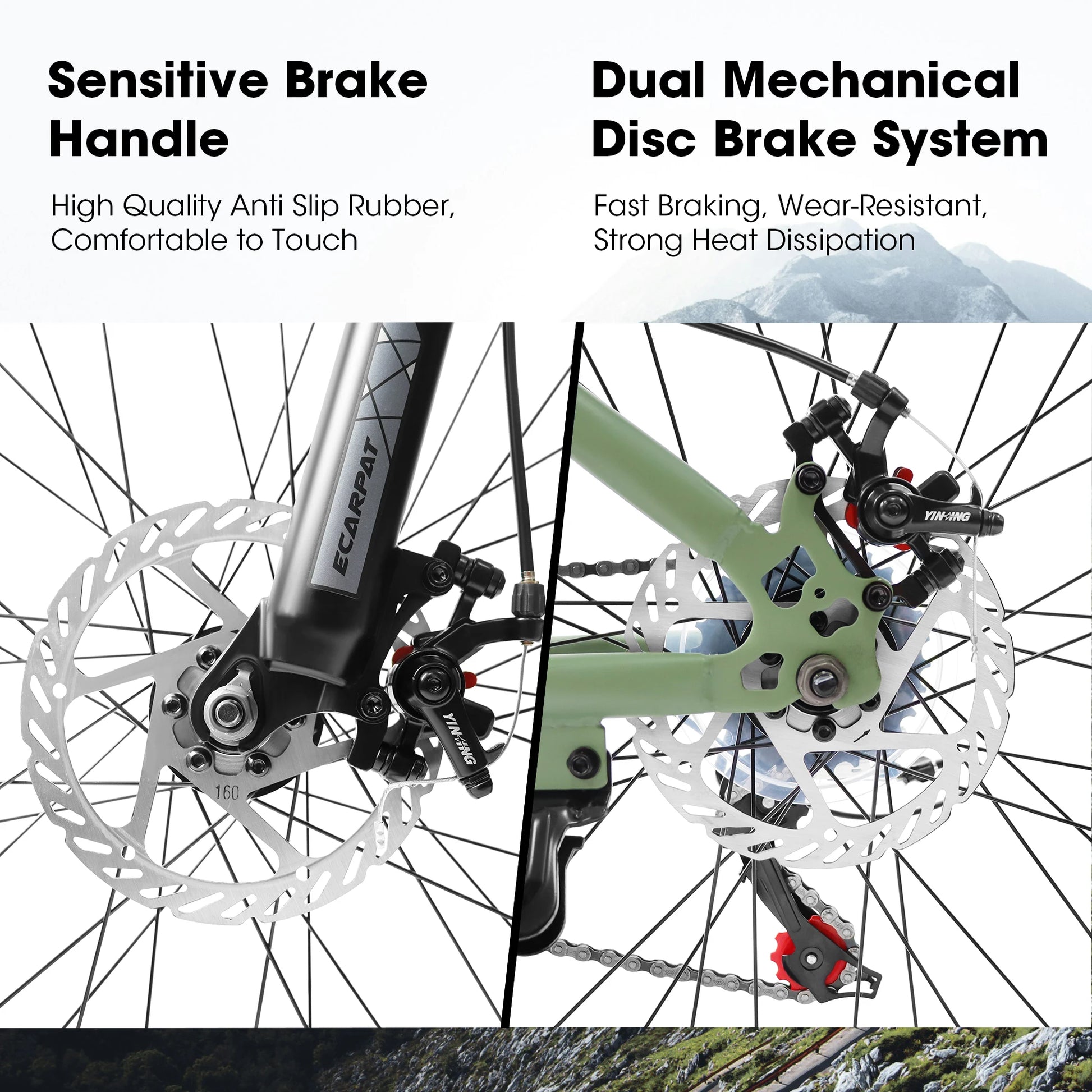 Ecarpat Mountain Bike - 24 Inch Wheel - 21-Speed - Dual Brakes.