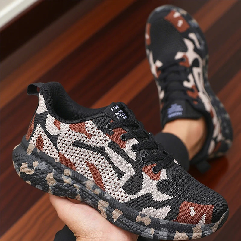 Men's Shoes Camouflage - Breathable - Anti Slip - Green Summer 2025 Designer Shoes.