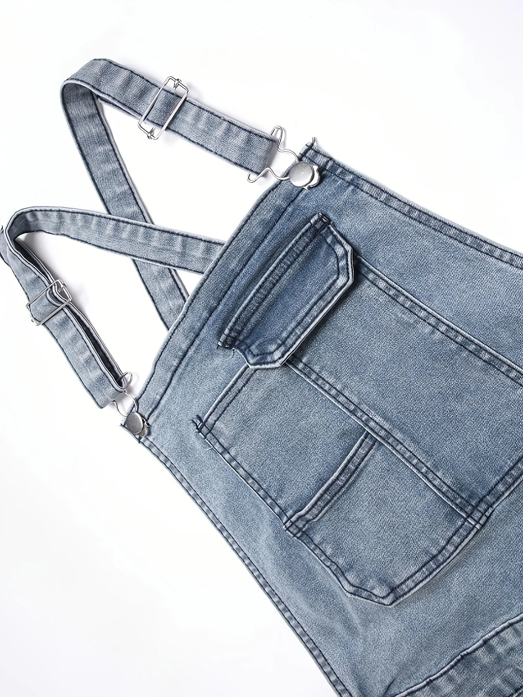 Men's Solid Color Pocket Overalls.