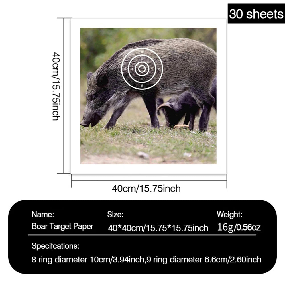 30 Bow And Arrow Paper Targets. Full ring- Half Ring Targets.
