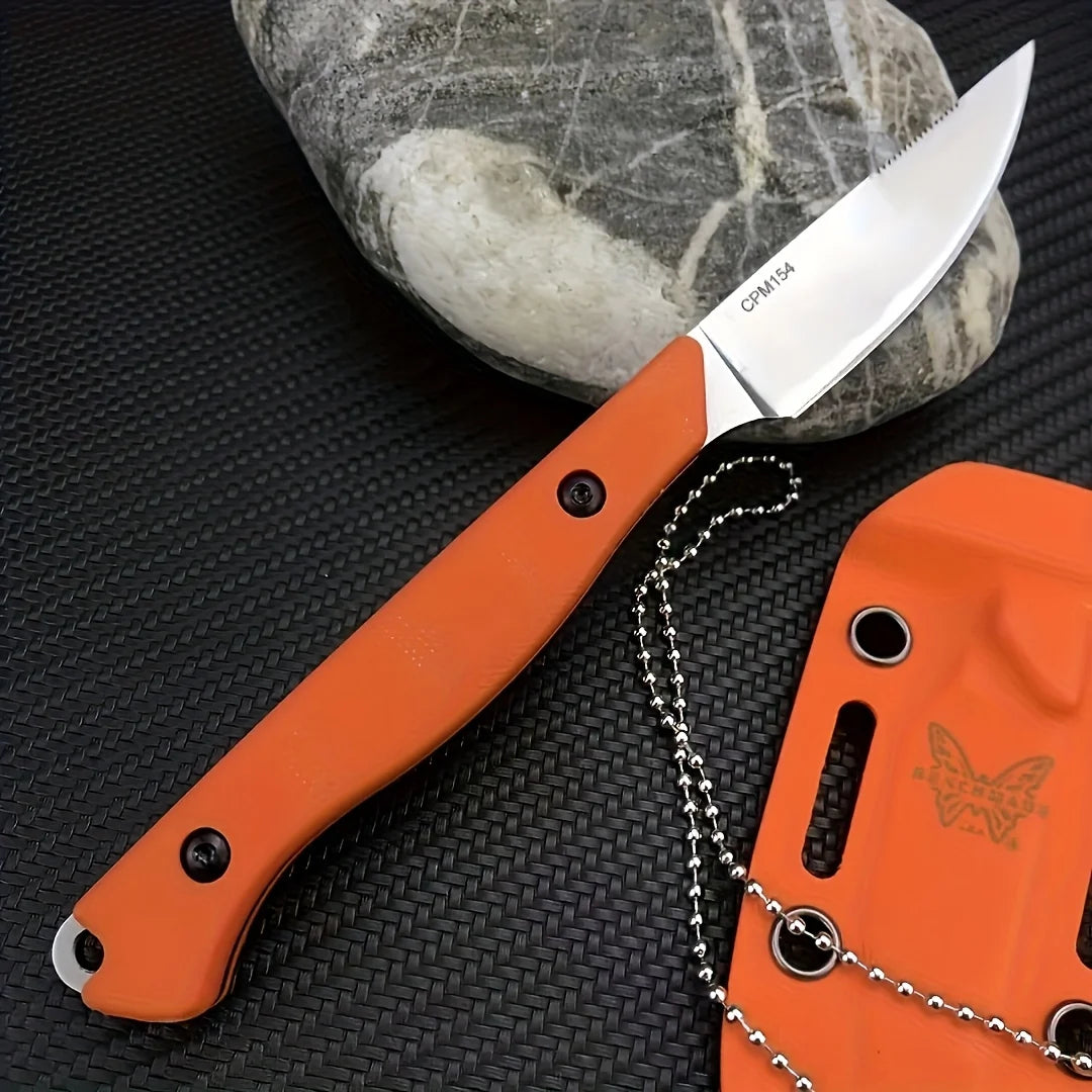 BM 15700 Straight Knife .CPM-154 Steel Blade. Nylon Handle . Sheath.