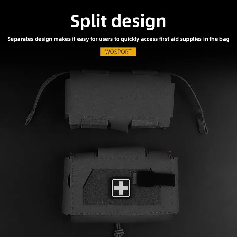 Compact Trauma Kit. Tactical IFAK Medical First Aid Pouch. Outdoors Survival Equipment.