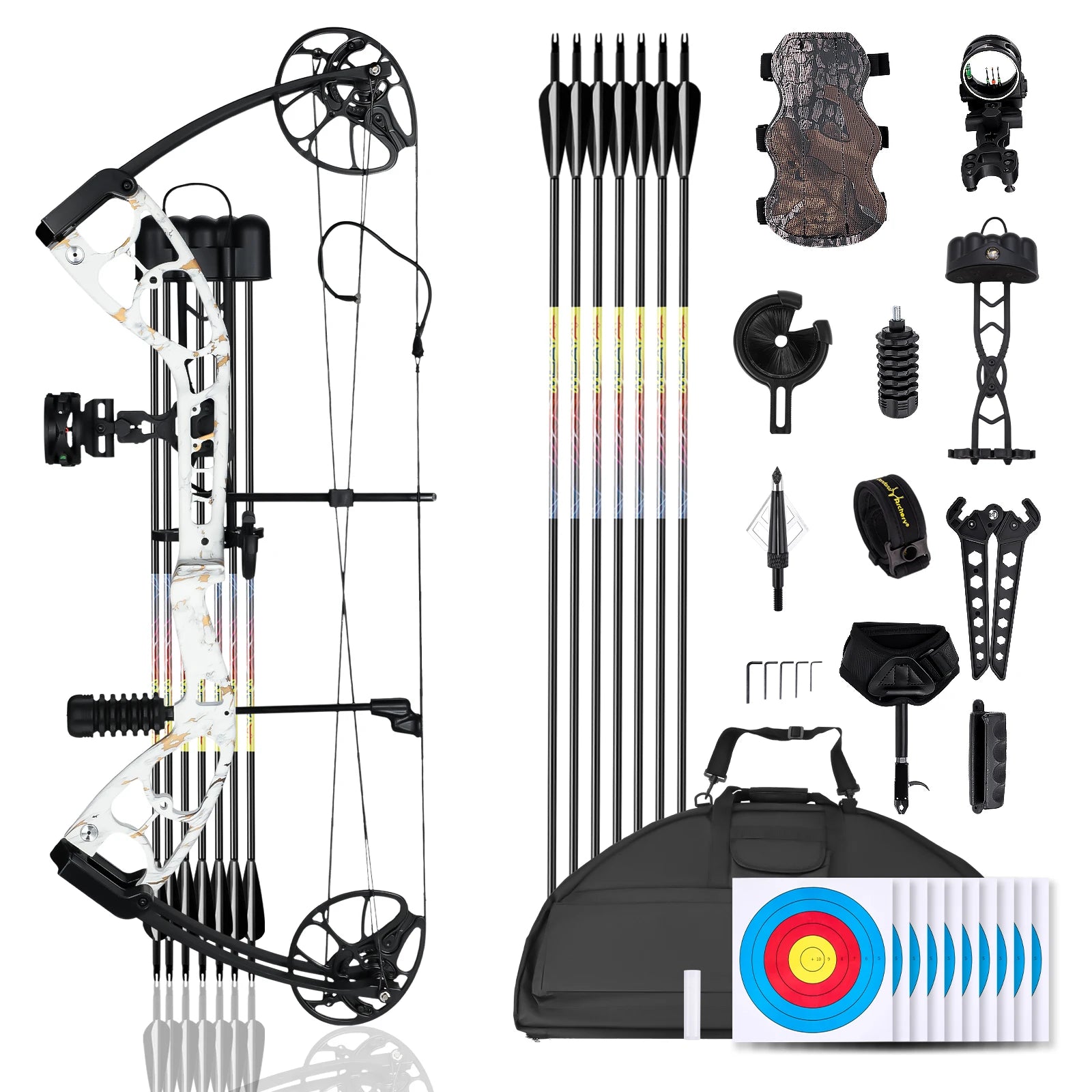 MOTION ZEUS Compound Bow Kit- 19-70lbs, 19"-30".