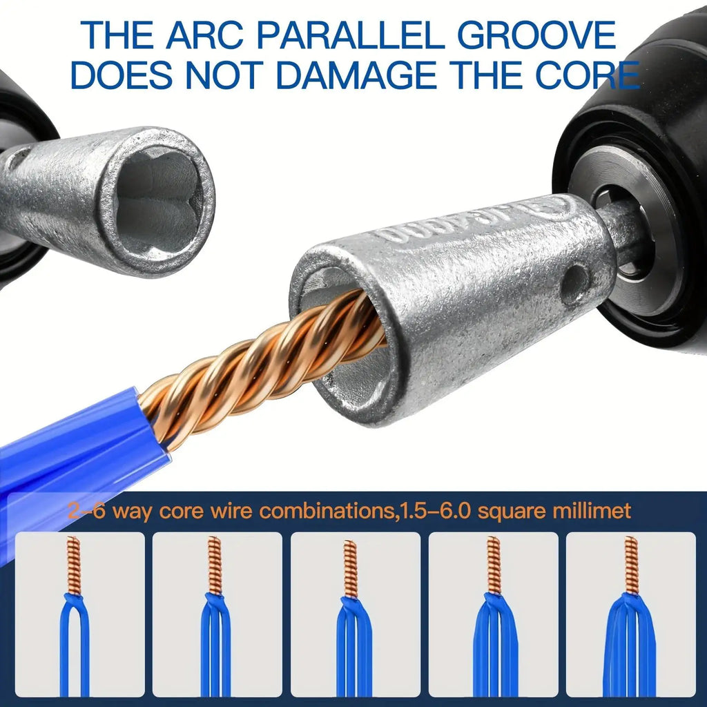 8 In 1 Bit Stripper And Twist Tool Set - Industrial-Grade Electrician Quick Stripping Kit.