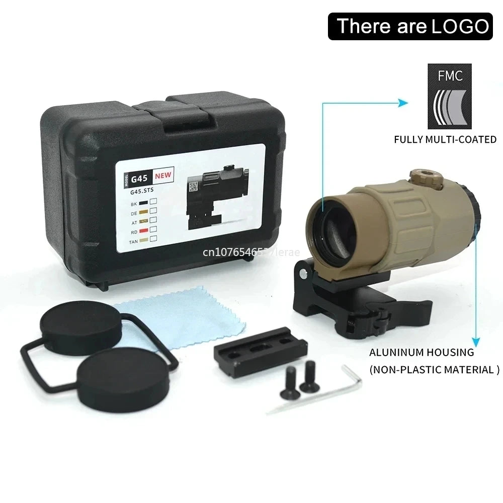 EOTECH 558 Holographic Collimator Red Dot Sight. G43/G33 3X, G45 5X Magnifier. W/20mm Rail Mounts & QD Lever.
