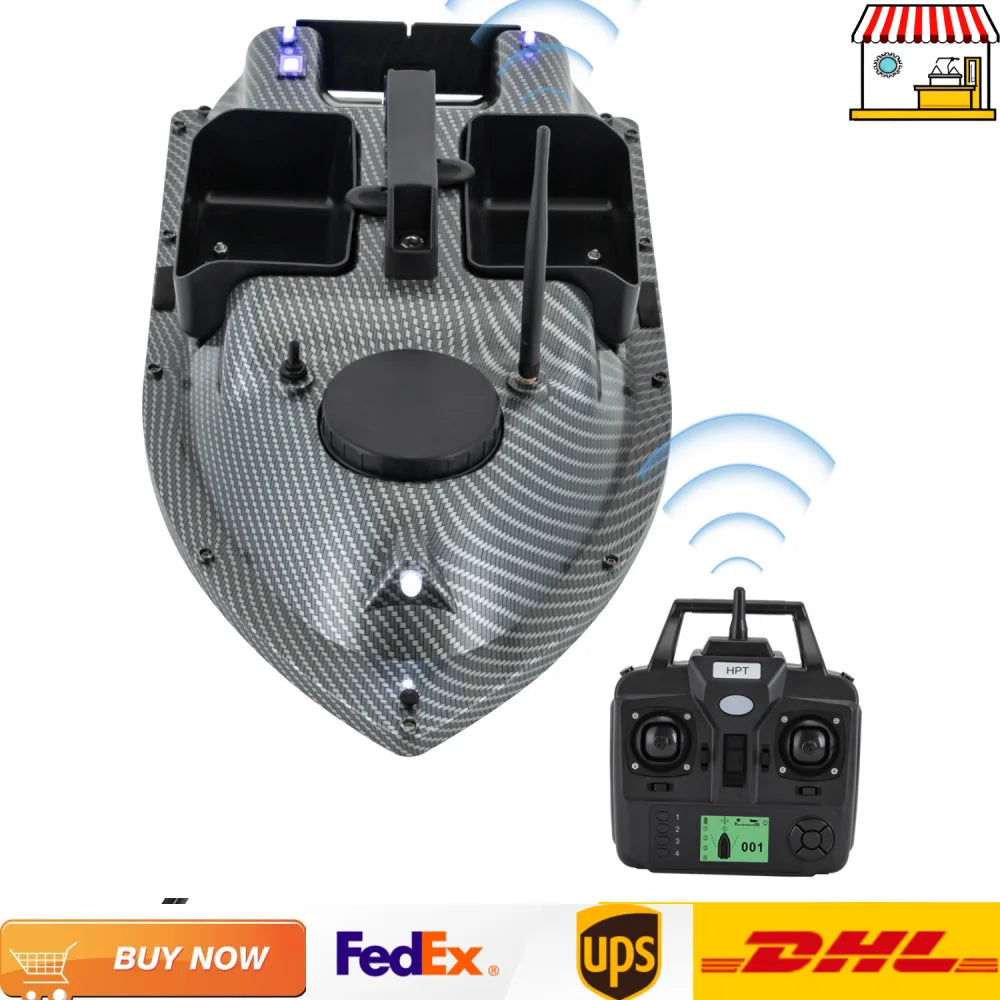 Rechargeable GPS Fishing Bait Boat With 2 Batteries .16 Positioning Points, 2kg Load.