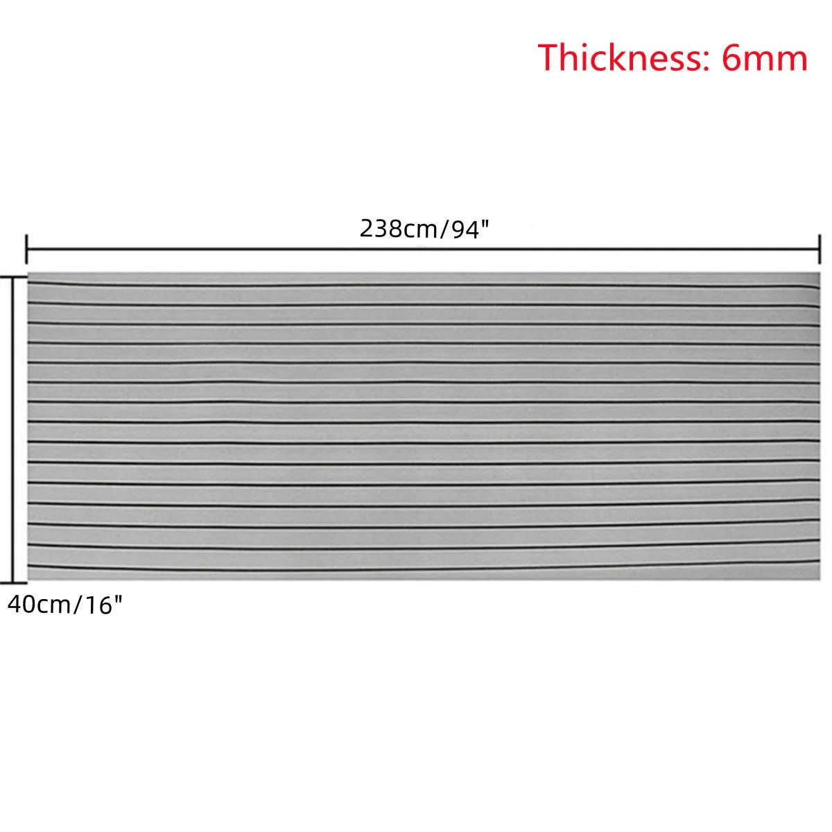 3 Sizes, Self-Adhesive EVA Foam Decking Sheet. Faux Teak.