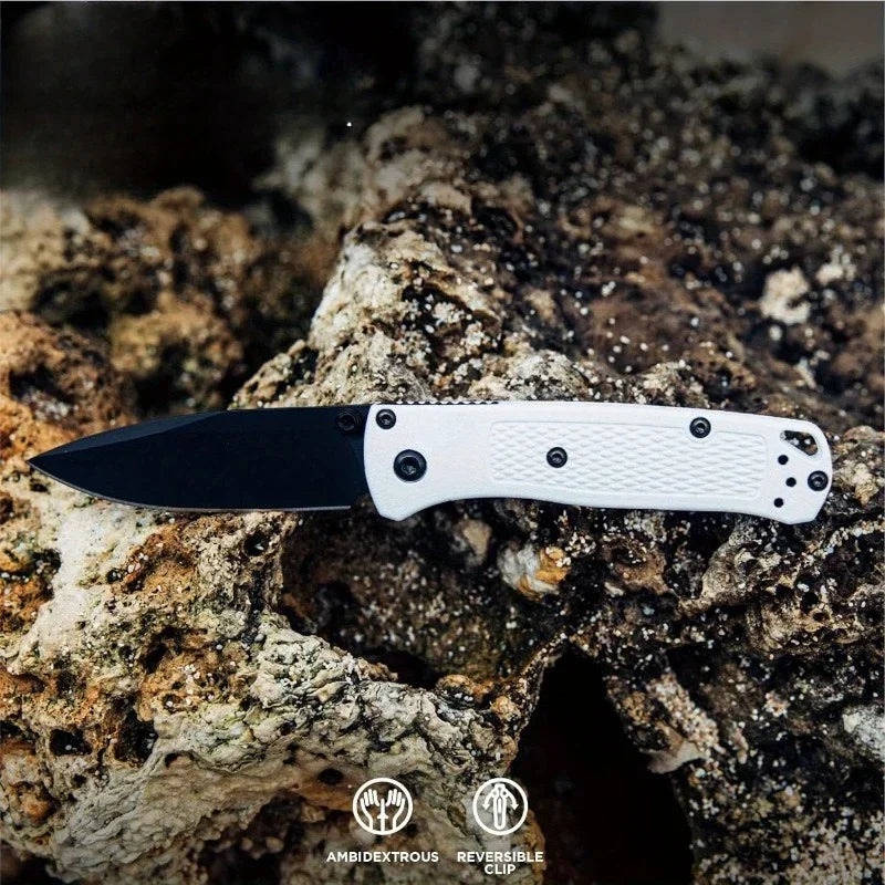 BM 533 Pocket Knife. Nylon Fiber Handle. Hunting, Self-defense, Multi-functional.