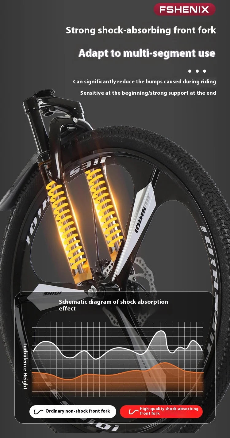 wholesale mountain bikes, 24-inch and 26-inch, shock-absorbing, 21-speed off-road bikes.