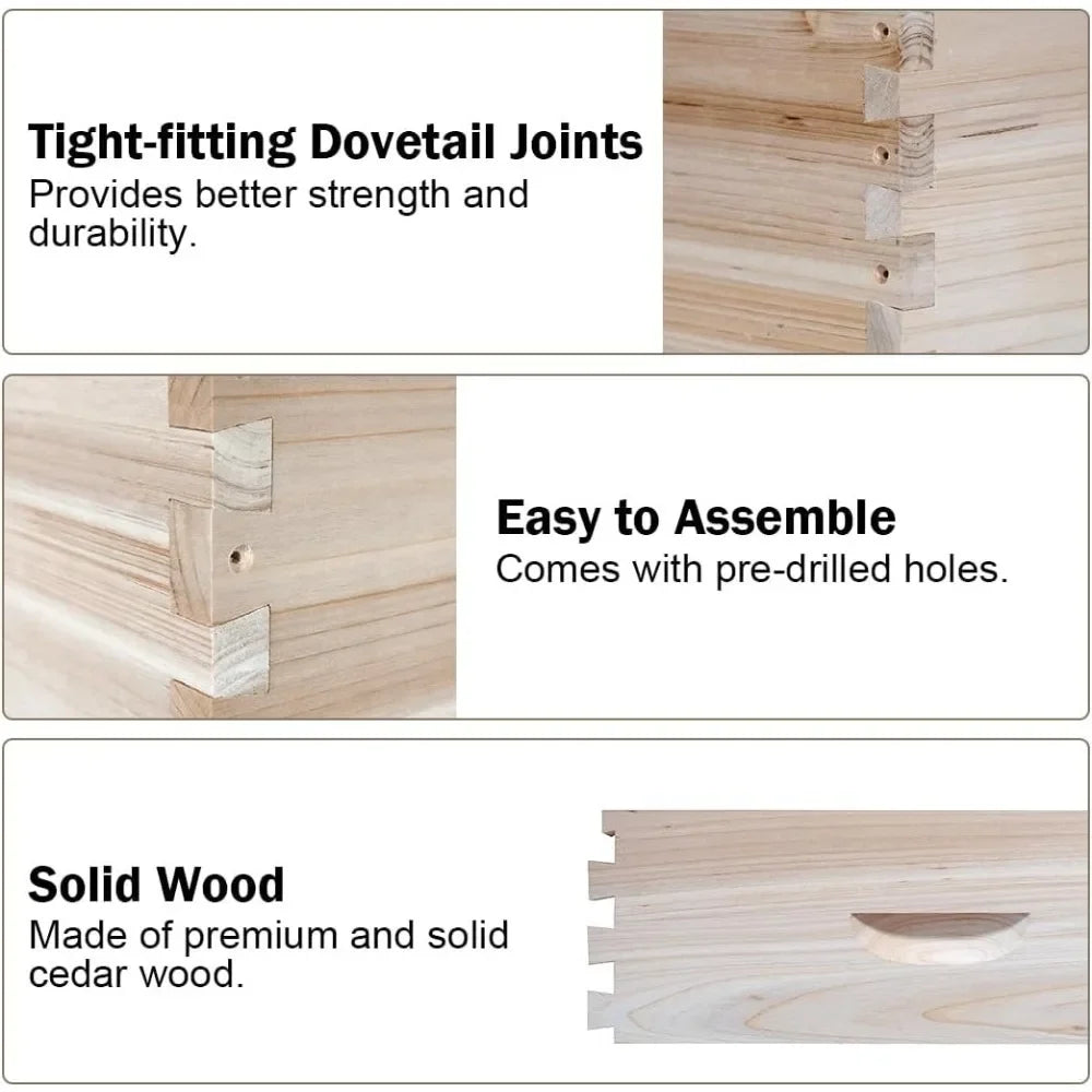 10-Frame Complete Bee Hive Starter Kit – Includes Frames & Waxed Foundations.