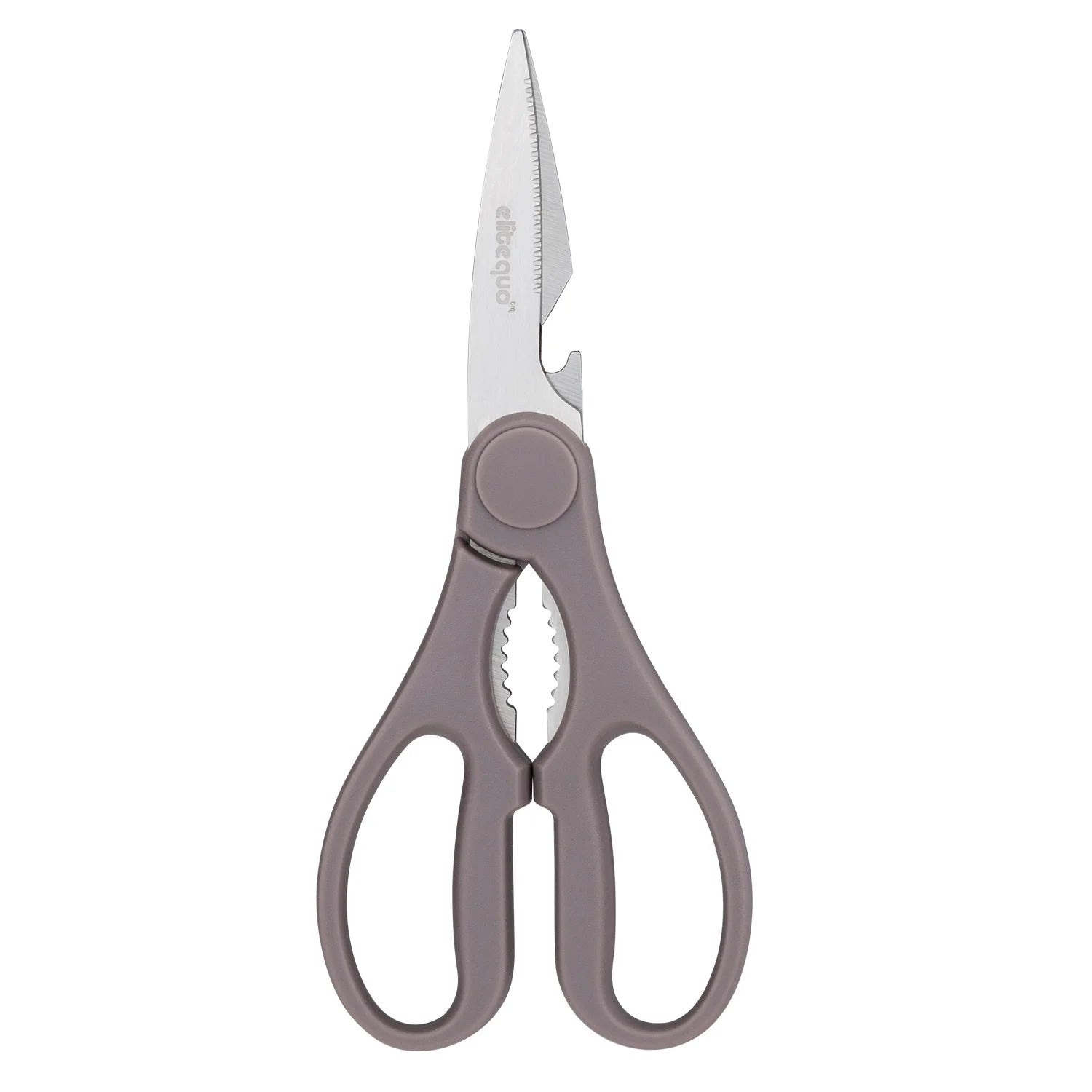 ELITEQUO All Purpose Kitchen Scissors, Heavy Duty Stainless Steel . Soft Grip Comfort Handle.