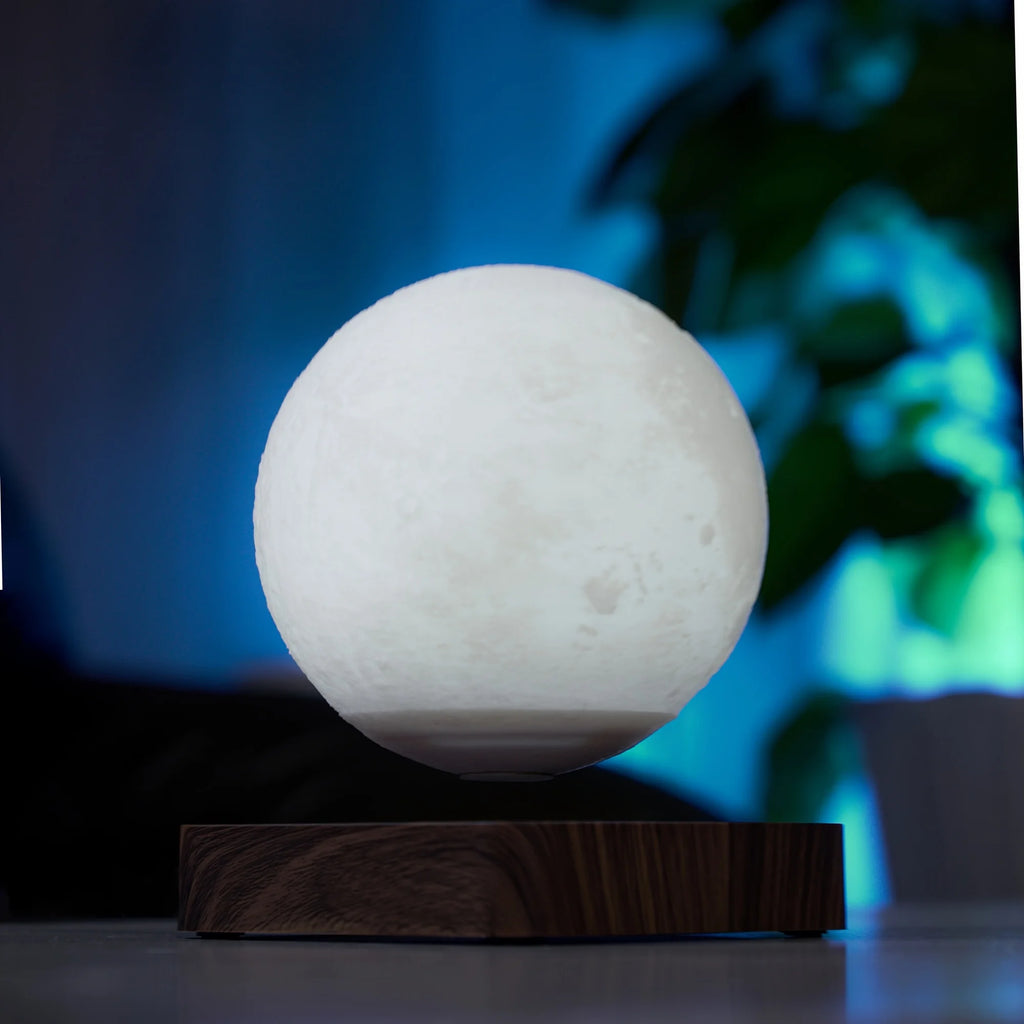Levitating Moon Table Lamp, Magnetic Floating Night Light With 3 Lighting Modes, 3D Printed Levitation Bedside Table Lamp.