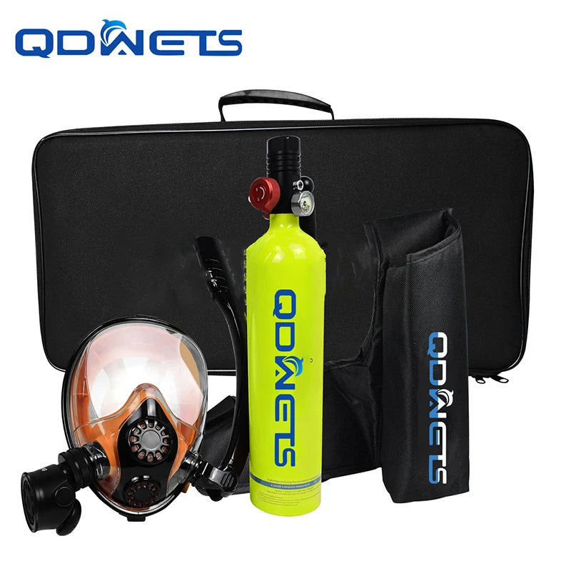 QDWETS 1L Lung Tank 15-25 Minutes Scuba Diving Tank Outdoor Oxygen Scuba Tank Mini Diving Cylinder Snorkel Mask Breathing
