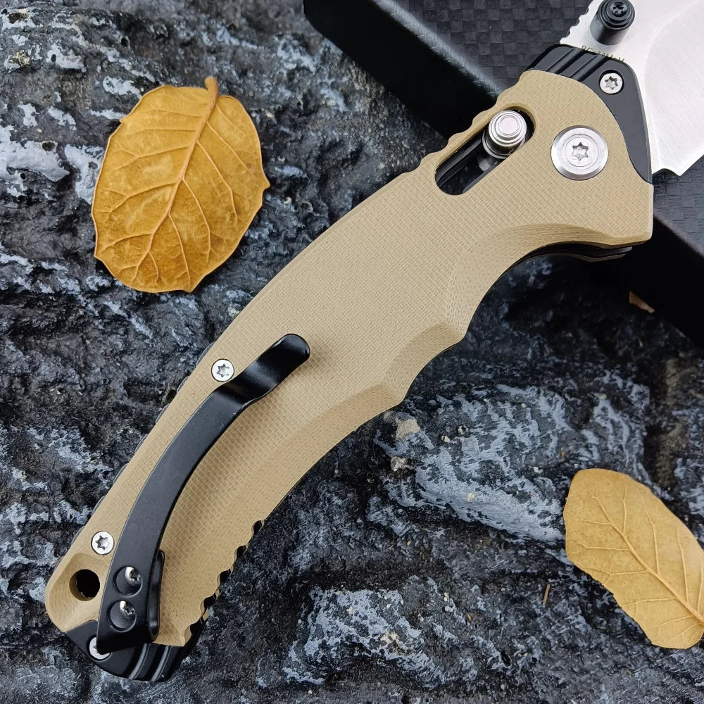 Bok axle lock folding knife. Nylon Handle, Belt Clip.